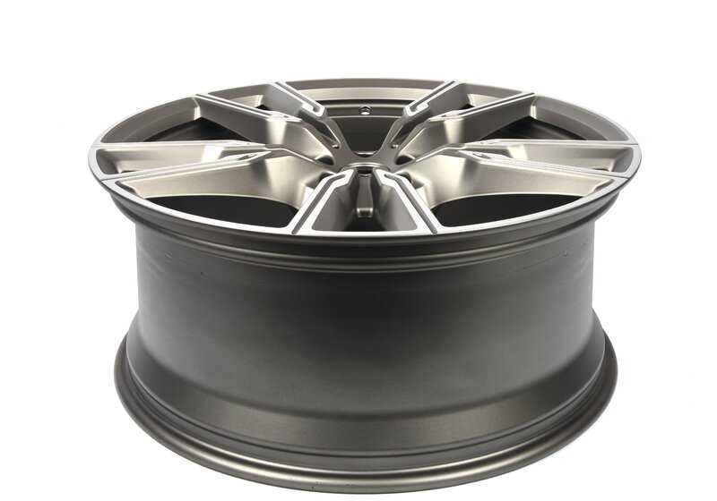 Pneu original BMW M V-Spoke 747 em cinza Cerium Mate 9.5x22 ET37 OEM 36118072002 para BMW X5 (G05, G18) e X6 (G06). BMW original sobressalente.