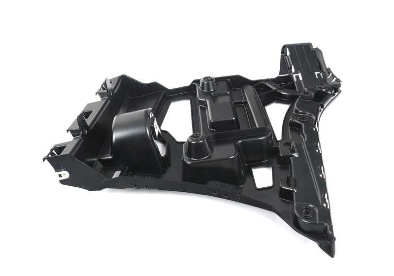 Soporte trasero del parachoques izquierdo OEM 51129447681 para BMW G26E, G26F. Original BMW.