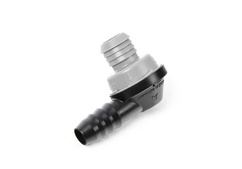 Válvula antirretorno en ángulo OEM 34331161300 para BMW E36, E46, E39, E38, E53, Z3, E52. Compatible con sistemas de freno asistido. Original BMW.