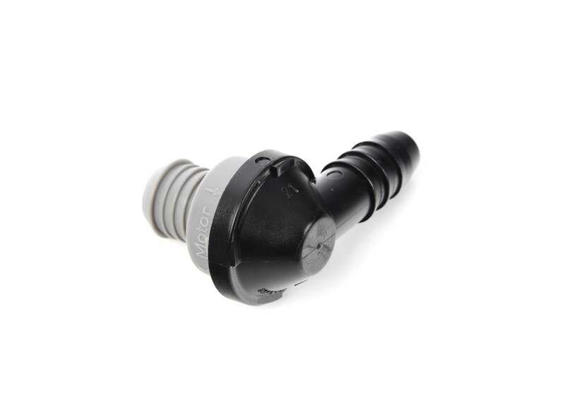 Válvula antirretorno en ángulo OEM 34331161300 para BMW E36, E46, E39, E38, E53, Z3, E52. Compatible con sistemas de freno asistido. Original BMW.
