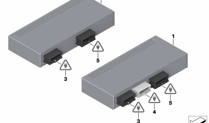 Electronic Module OEM 61357394649 for BMW F07, F10, F18, F01, F02, F04, F25, F26. Control of rear functions. Original BMW.