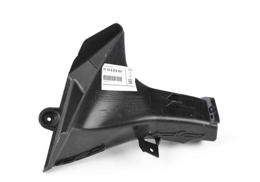 Conducto de aire para freno delantero izquierdo OEM 51748072097 para BMW G80, G80N, G81, G81N, G82, G82N, G83, G83N. Original BMW.