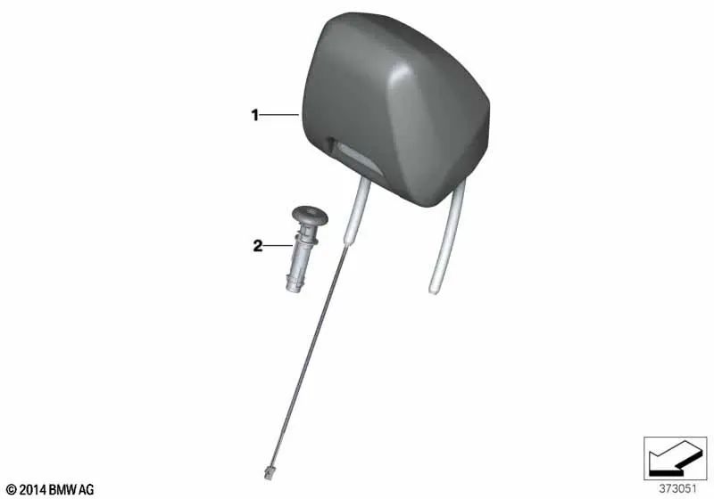 Apoyacabezas de cuero negro OEM 52108090016 para BMW Serie 4 F83 M4 LCI (05/2016 - 07/2020). Original BMW.