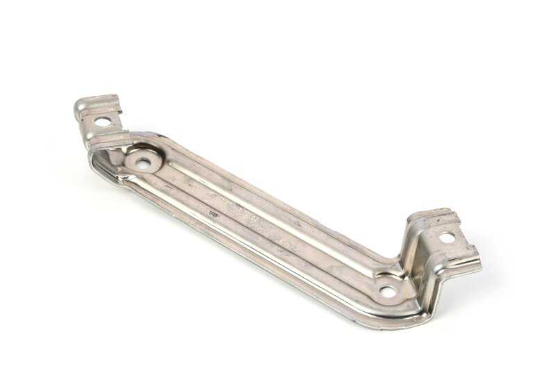 Soporte derecho para cubrecarter bajo motor OEM 51717152822 para BMW E60 (520i, 520d) con motores N46, M47 y N47. Compatible con cambio manual y automático. Original BMW.