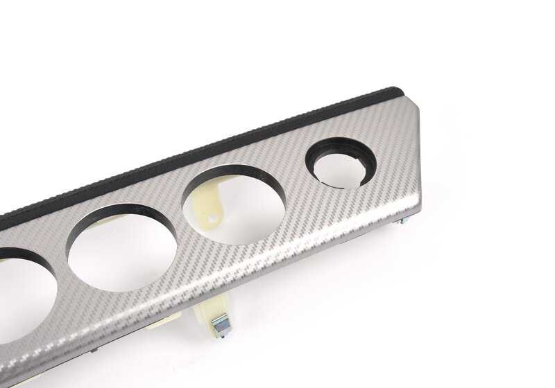 Moldura salpicadero aluminio carbono derecha OEM 51458049232 para BMW Z4 E89. Original BMW.