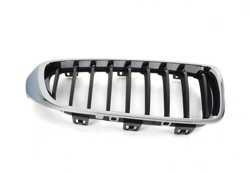 Rejilla embellecedora delantera derecha OEM 51135A3D026 para BMW F32, F32N, F33, F33N, F36, F36N. Original BMW.