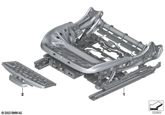 OEM Left Power Seat Frame 52107414607 for BMW G20, G80, G28, G21, G81, G26, i3L, i4, X3, iX3, X4... and more. Genuine BMW.