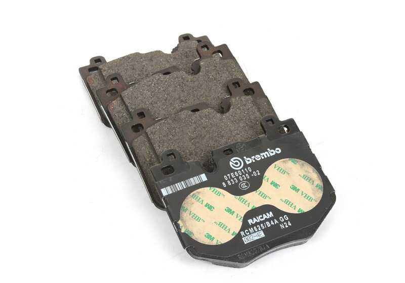 Juego de pastillas de freno OEM 34108842391 para BMW F70, U11, U12, U10, U25. Original BMW.