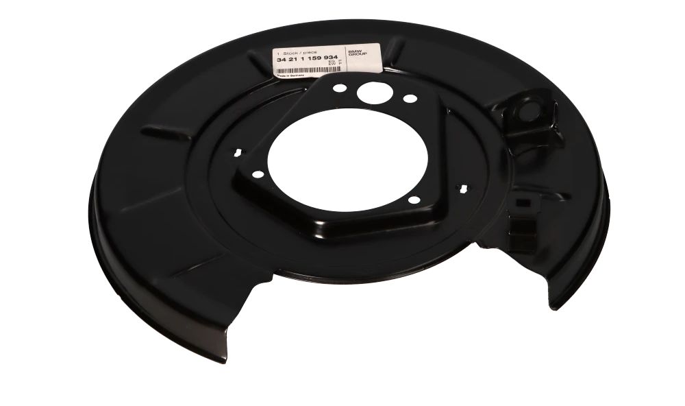 Protector de disco de freno derecho OEM 34211159934 para BMW E28, E34, E24, E23, E32. Original BMW.