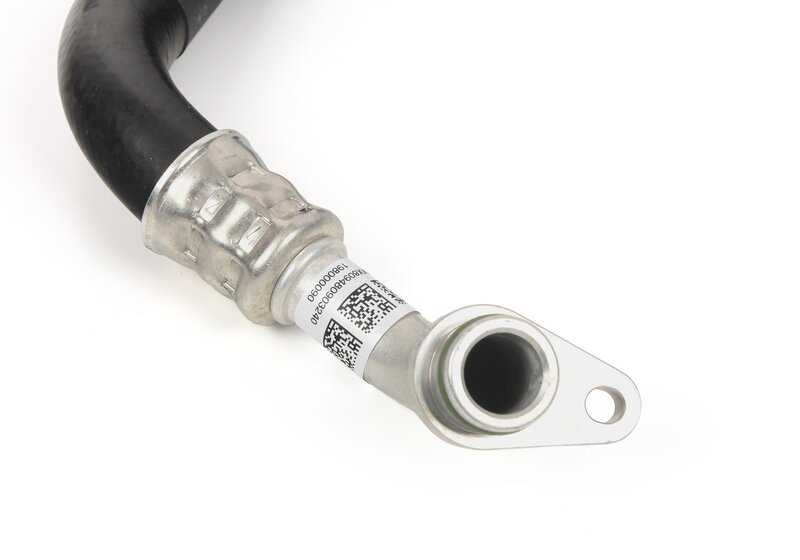 Tubo de retorno del radiador de aceite OEM 17228094809 para BMW F90 M5, F90 M5 CS, F91 M8 Competition, F92 M8 Competition. Original BMW.