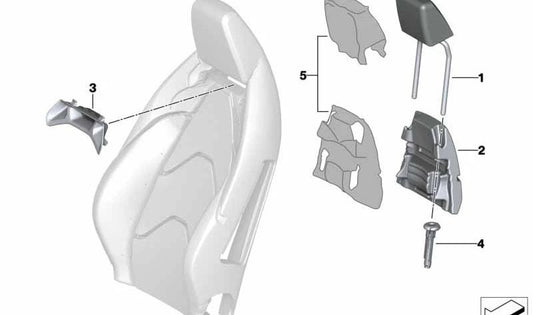 Unterstützen Sie Pestacabezas Blockable OEM 52107951769 für BMW F40, F44, F39 und G29. Original BMW Stück.