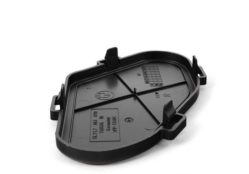 Tapa conducto aire frontal derecha OEM 51717061890 para BMW E60, E60N, E61, E61N. Original BMW.
