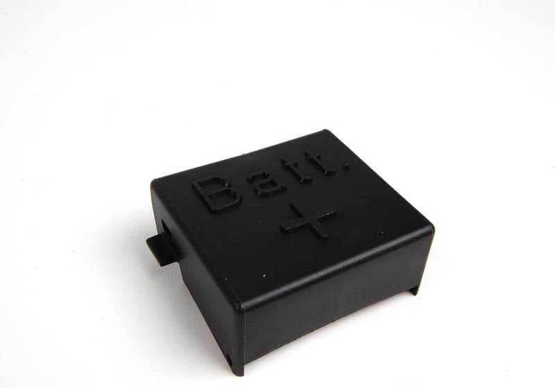 Tapa conector positivo batería OEM 12521736072 para BMW E34, E32, E31. Pieza original BMW.