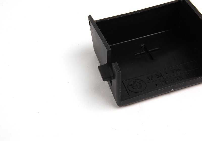 Tapa conector positivo batería OEM 12521736072 para BMW E34, E32, E31. Pieza original BMW.
