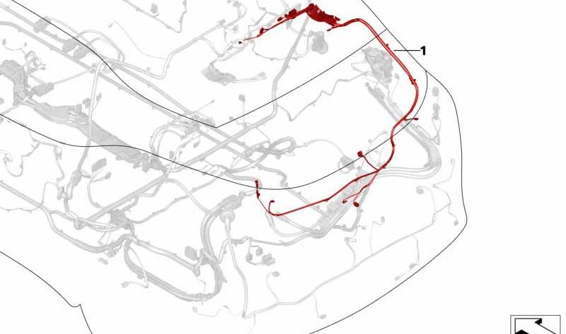 Conjunto de cabos para tronco para BMW I I01, I01N (OEM 61128806984). BMW original