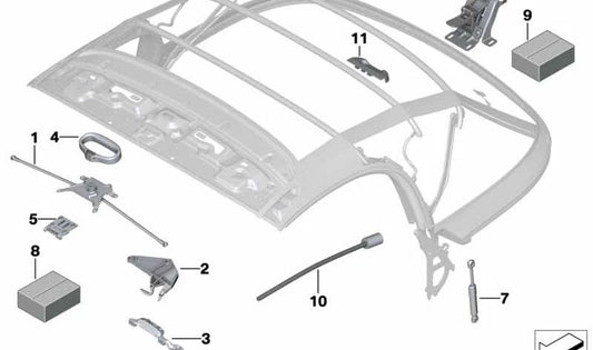 Gancho de bloqueo central OEM 54347324500 para MINI Roadster R59. Original MINI.