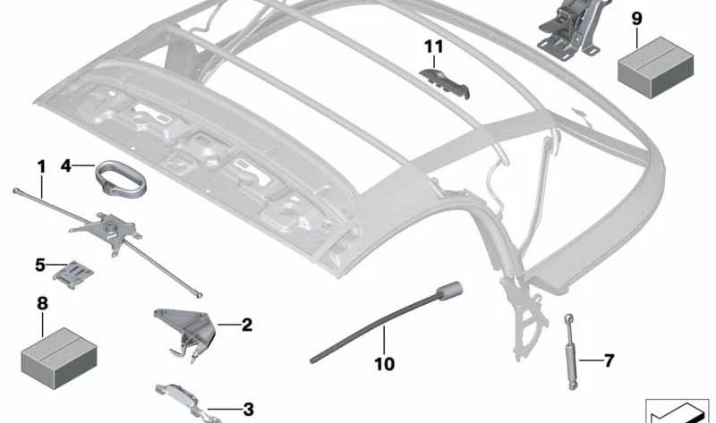Cubierta de techo OEM 54347382879 para MINI Roadster R59 (01/2011 - 04/2015). Original MINI.