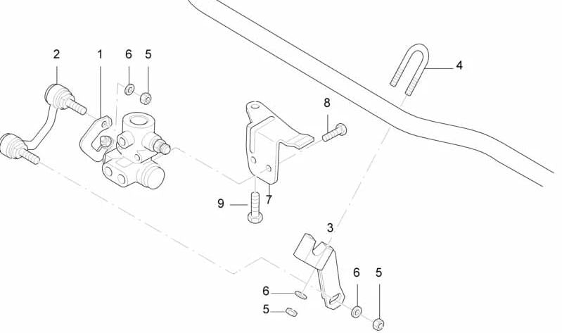 Barre de pression OEM 37121090630 pour BMW E38 {725TDS, 728i} compatible avec les versions avec un changement automatique et manuel. BMW d'origine.