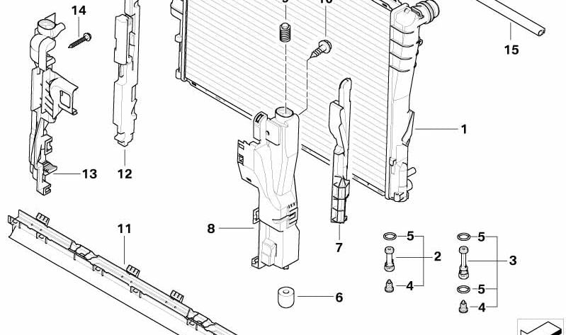 Sealing for BMW X3 E83, E83N Z4 E85, E86 (OEM 17113400015). Original BMW