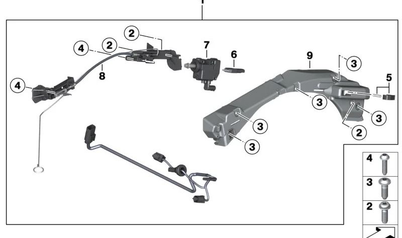 Motor cierre centralizado OEM 67118566852 para motos BMW C 400 GT, C 400 X, C 600 Sport… y más. Original BMW Motorrad.