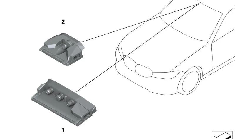 CAMERA Kafas OEM 66515A5C232 per BMW G20, G21, G28, G80, G22, G23, G26, G82, G83, F90, G30, G31, G38, G32, G11, G12, F91, F92, F93, G14, G16, G16, G16, G01, G08, F97, G02, F98, G05, G18, F95, G06, F96, G07. BMW originale.