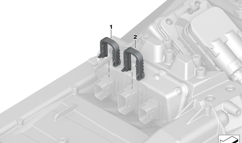 Gancho de trava central OEM 61138536855 para BMW Motorrad C Evolution (K17) 2014-2020. Originais BMW Motorrad.