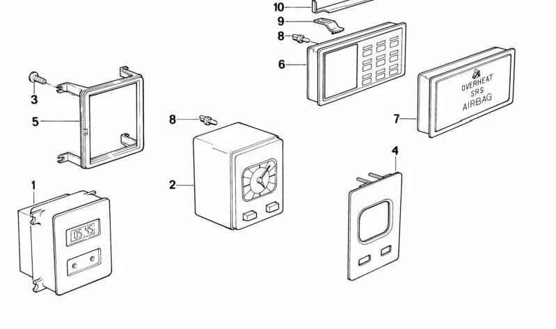 Unidade de consulta do OEM 62141368952 para BMW E30 e E28. BMW original.