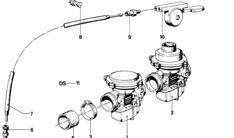 Carburateur droit pour BMW E46, E53 (OEM 13111337816). BMW d'origine