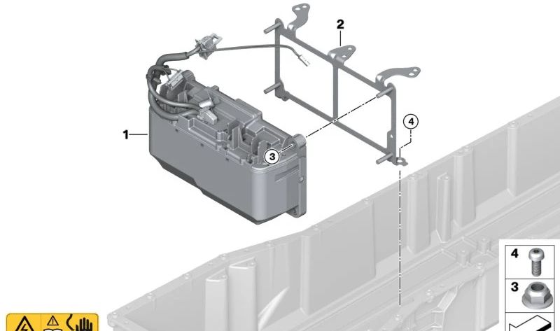 Modulo S-box con martello di cavo OEM 61278689353 per BMW I12, I15. BMW originale.