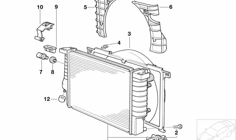Conducto de aire izquierdo OEM 17112227289 para BMW E36, Z3. Original BMW.