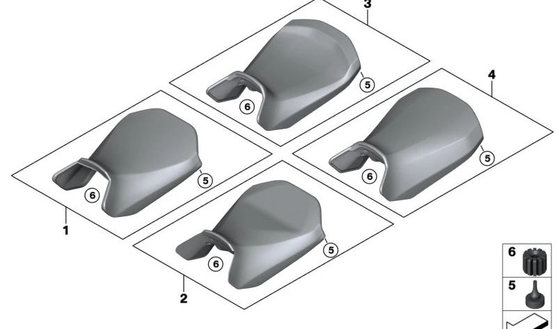 Asiento de conductor OEM 52531541503 para BMW Motorrad R 1300 GS. Original BMW Motorrad.