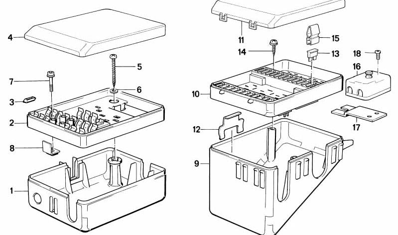 Soporte de fijación OEM 61131366875 para BMW E12, E28, E24, E23. Pieza original BMW ideal para asegurar componentes eléctricos en el compartimento del motor.