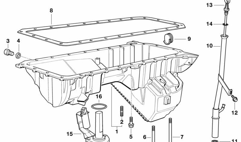 Cárter de aceite OEM 11131740915 para BMW Serie 5 E39. Pieza original BMW.
