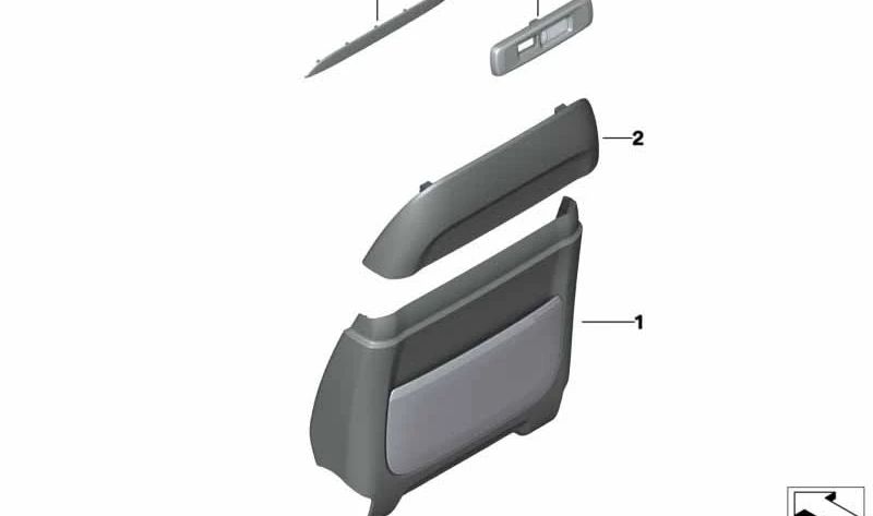 Respaldo superior de cuero para asiento confort OEM 52107999467 para BMW X7 G07. Original BMW.