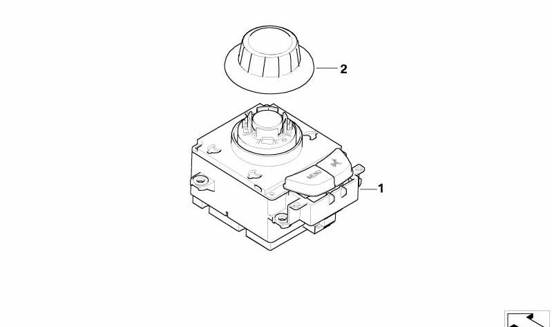 Botón de control cromado OEM 65829179814 para BMW E92 y E93 (todos los modelos compatibles). Original BMW.