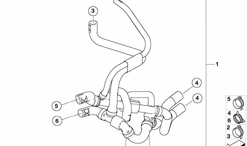 Tubo refrigerante OEM 17127541095 para MINI R53, Cabrio R52. Original MINI.