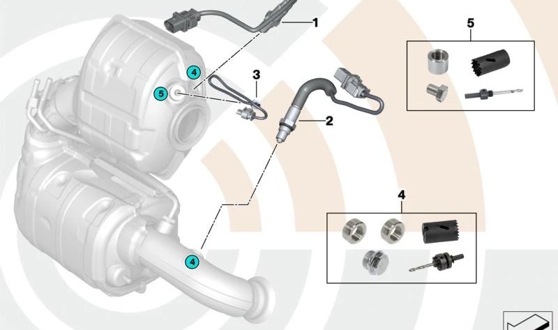 Lambda OEM Duty 13628509030 pour BMW E90, F10, F11, F01, F02 et Mini R60, R61. Capteur d'oxygène pour le contrôle des émissions. BMW et mini d'origine.