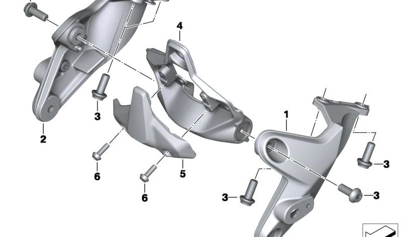 Soporte para cuadro de instrumentos OEM 46638534287 para BMW Motorrad R1200R, R1250R. Original BMW Motorrad.
