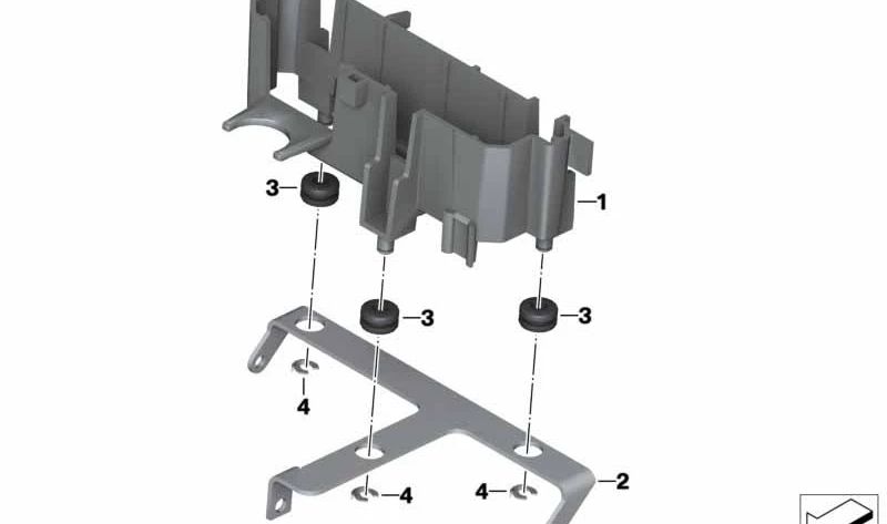 Soporte para unidad de control OEM 61358544879 para BMW Motorrad R nineT (RK21), R nineT Pure (RK22), R nineT Scrambler (RK23), R nineT Racer (RK32) y R nineT Urban G/S (RK33). Original BMW Motorrad.