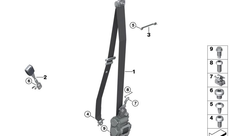 Upper belt for BMW X5 F95, G05, X6 Series F96, G06, X7 G07 (OEM 72117499422). Genuine BMW