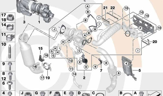 Parafuso ASA M10X40-8.8-ZNS3 OEM 23001434693 para MINI R56, R57, Clubman R55, Countryman R60... e muito mais. MINI originais.