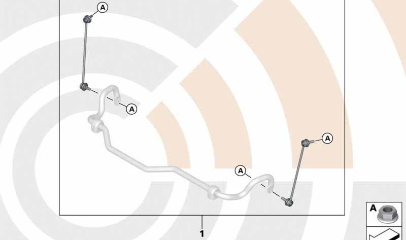 OEM 31352457373 Kit di riparazione delle parentesi graffe per BMW F25, F26. BMW originale