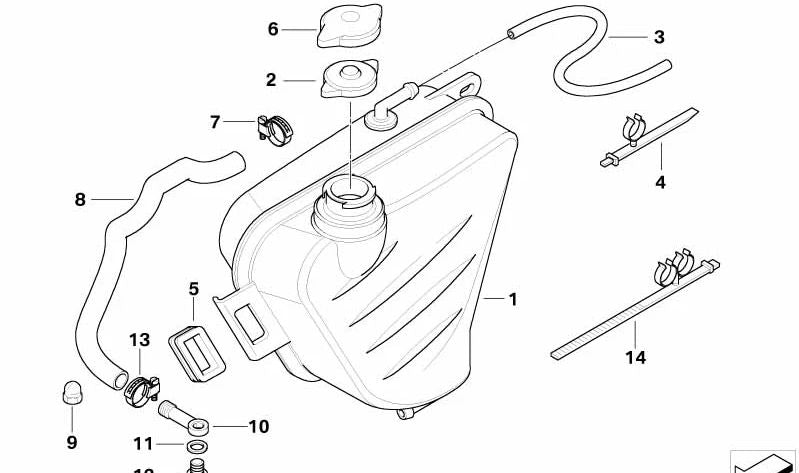 Tubo flexible de ventilación OEM 17127695411 para motos BMW K1200S, K1300S, K1200R, K1300R, K1200GT, K1300GT. Original BMW Motorrad.