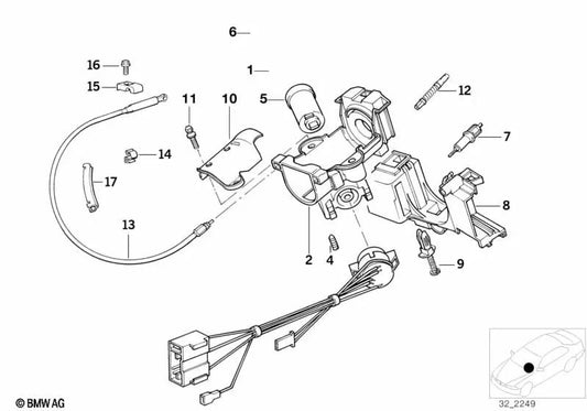 Lâmina de direção OEM 32341162552 para BMW Série 5 E34, Série 8 E31. BMW genuíno.