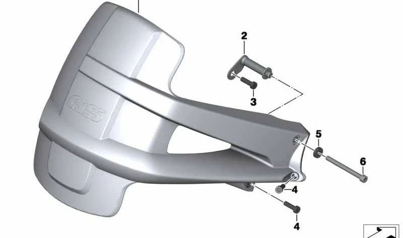Schrauben Sie ISA M6x65 OEM 4662768883 für BMW R1200GS -Motorräder, R1200GS -Abenteuer. Originaler BMW Motorrad.