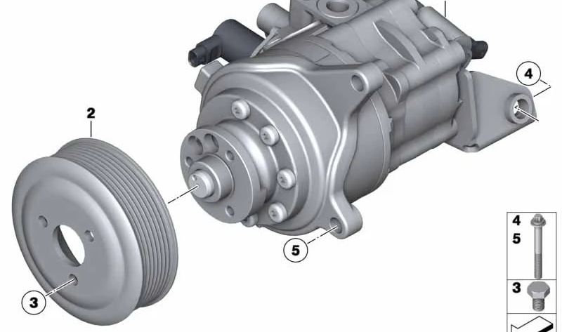 Pompe à vide OEM 32416776186 pour BMW F07, F01, F02. BMW d'origine.