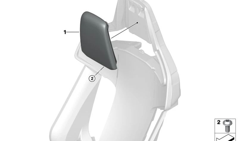 Inserções para apoio de cabeça para BMW 3 G80 Series, G81, 4 G82 Series, G83 (OEM 52109882593). BMW original