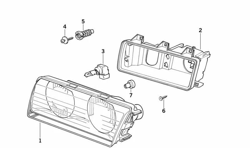 Headlight Adjustment Screw for BMW 3 Series E36, 6 Series E63, E64 (OEM 63121387026). Original BMW.