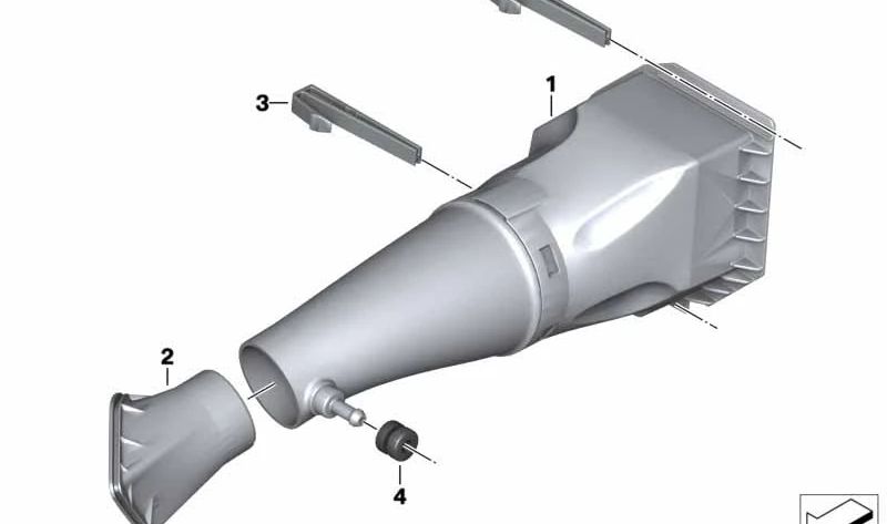 Tubuladura de aspiración OEM 13717686476 para motos BMW K1200R, K1200R Sport, K1300R. Original BMW Motorrad.