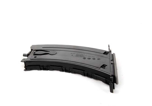 Portavasos izquierdo OEM 51459173465 para BMW E90, E90N, E91, E91N, E92, E92N, E93, E93N. Original BMW. Ideal para sustituir el soporte de bebidas dañado o perdido. Acabado en gris cromado.